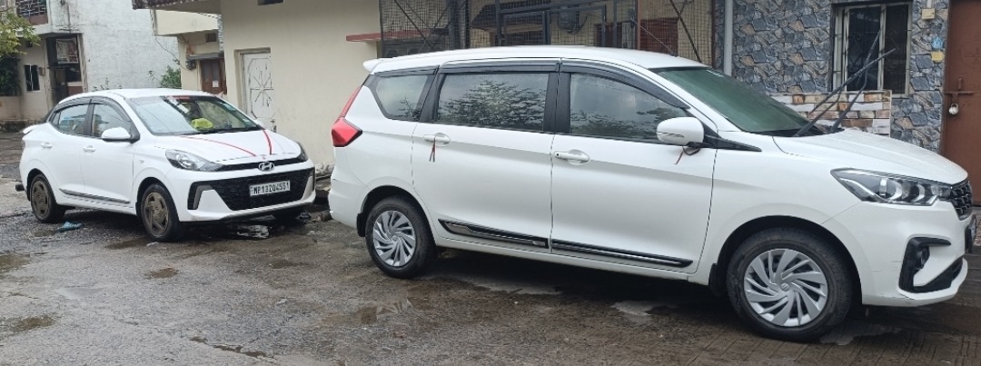 Family cars ready for trip